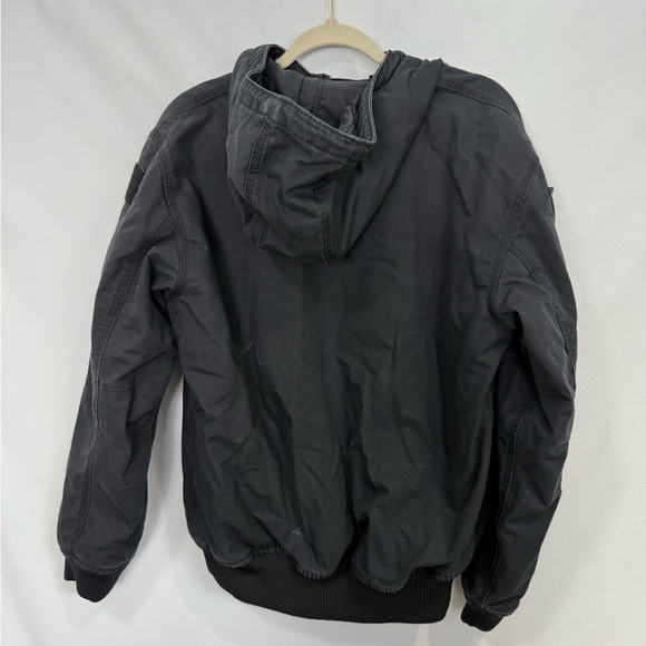 Vintage Carhartt Jacket Men’s  Large Black Bomber Rugged Hunting Fishing - Picture 6 of 16